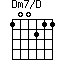 Dm7/D