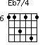 click for variations Eb7/4
