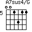 A7sus4/G=001311_5