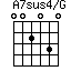 A7sus4/G=002030_1