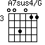 A7sus4/G=003011_3