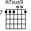 A7sus9=111001_7