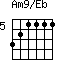 Am9/Eb=321111_5
