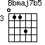 Bbmaj7b5=0113_3