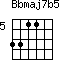 Bbmaj7b5=3311_5