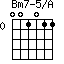 Bm7-5/A=001011_0