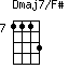 Dmaj7/F#=1113_7