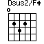 Dsus2/F#=0232_1