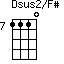 Dsus2/F#=1110_7