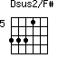 Dsus2/F#=3331_5
