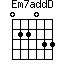 Em7addD=022033_1