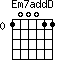 Em7addD=100011_0