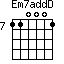 Em7addD=110001_7