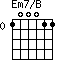 Em7/B=100011_0