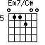 Em7/C#=011200_5