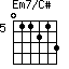 Em7/C#=011213_5