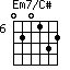 Em7/C#=020132_6