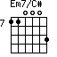 Em7/C#=110003_7