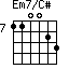 Em7/C#=110023_7