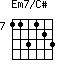 Em7/C#=113123_7