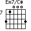 Em7/C#=310003_7