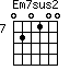 Em7sus2=020100_7