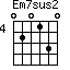 Em7sus2=020130_4
