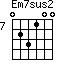 Em7sus2=023100_7