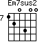 Em7sus2=120300_7
