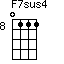 F7sus4=0111_8