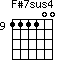 F#7sus4=111100_9