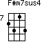 F#m7sus4=2313_7