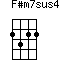 F#m7sus4=2322_1