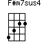 F#m7sus4=4322_1
