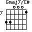 Gmaj7/C#=330001_7