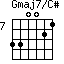 Gmaj7/C#=330021_7
