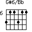 G#6/Bb=311311_6