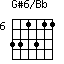 G#6/Bb=331311_6