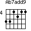 Ab7add9=331211_4