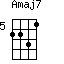 Amaj7=2231_5