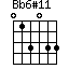 Bb6#11=013033_1
