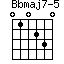 Bbmaj7-5=010230_1
