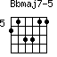 Bbmaj7-5=213311_5