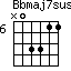 Bbmaj7sus4=N03311_6