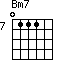 Bm7=0111_7