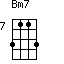 Bm7=3113_7