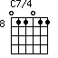 C7/4=011011_8
