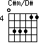C#m/D#=033311_4