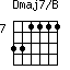 Dmaj7/B=331111_7