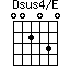 Dsus4/E=002030_1